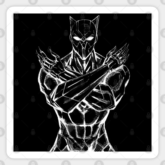 black panther, the wakanda king Sticker by jorge_lebeau